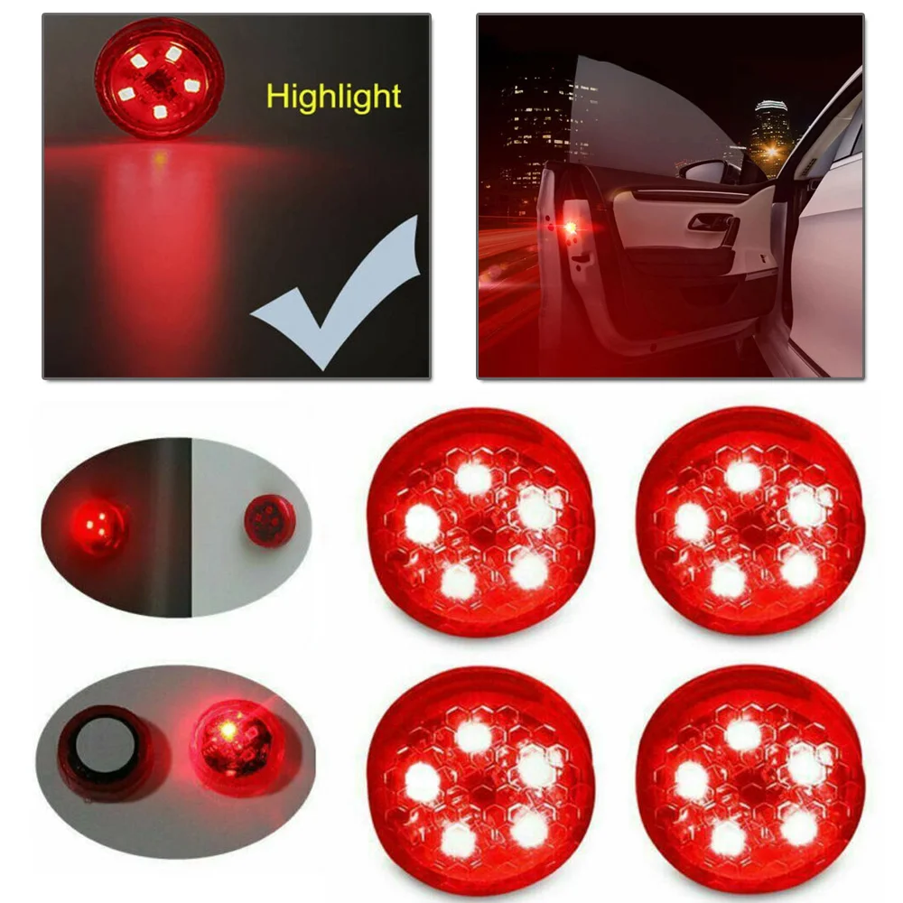 Auto Accessories 4 Pcs Safety Car Door Anti-Collision Warning LED Flashing Lamps Lights 5-LED
Auto Accessories 4 Pcs Safety Car Door Anti-Collision Warning LED Flashing Lamps Lights 5-LED