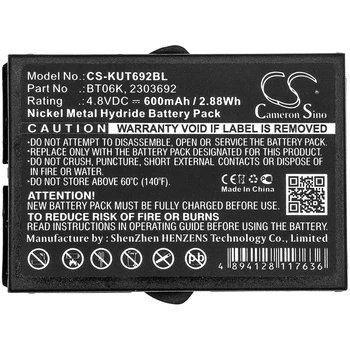 Battery for IKUSI TM70/1, TM70/2, RAD-TS, RAD-TF transmitters, T71, T72 ATEX transmitters, 2303692, TM70, T70-1, T70-2 600mAh
Battery for IKUSI TM70/1, TM70/2, RAD-TS, RAD-TF transmitters, T71, T72 ATEX transmitters, 2303692, TM70, T70-1, T70-2 600mAh