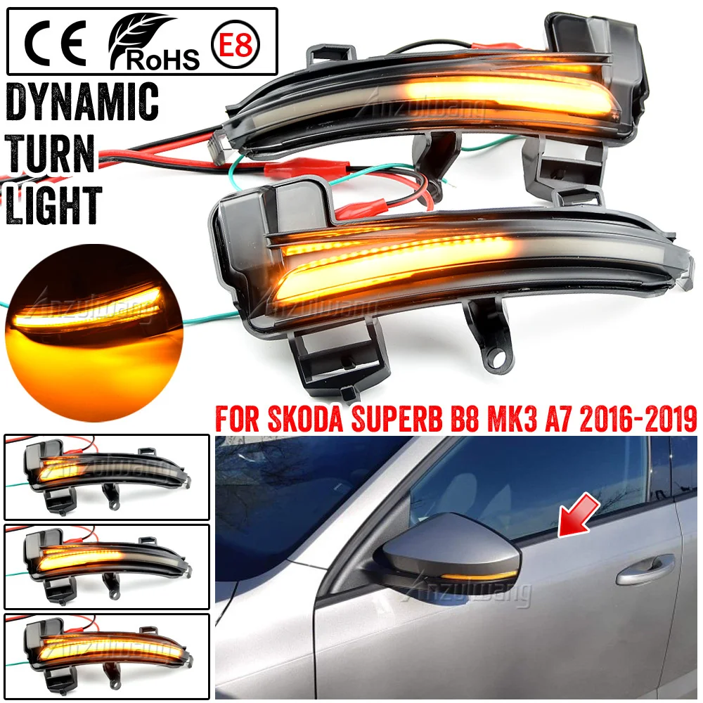 For Skoda Superb A7 B8 MK3 III Typ 3V 2016-2019 Dynamic Turn Signal Light LED Side Wing Rearview Mirror Indicator Blinker Lamp
For Skoda Superb A7 B8 MK3 III Typ 3V 2016-2019 Dynamic Turn Signal Light LED Side Wing Rearview Mirror Indicator Blinker Lamp