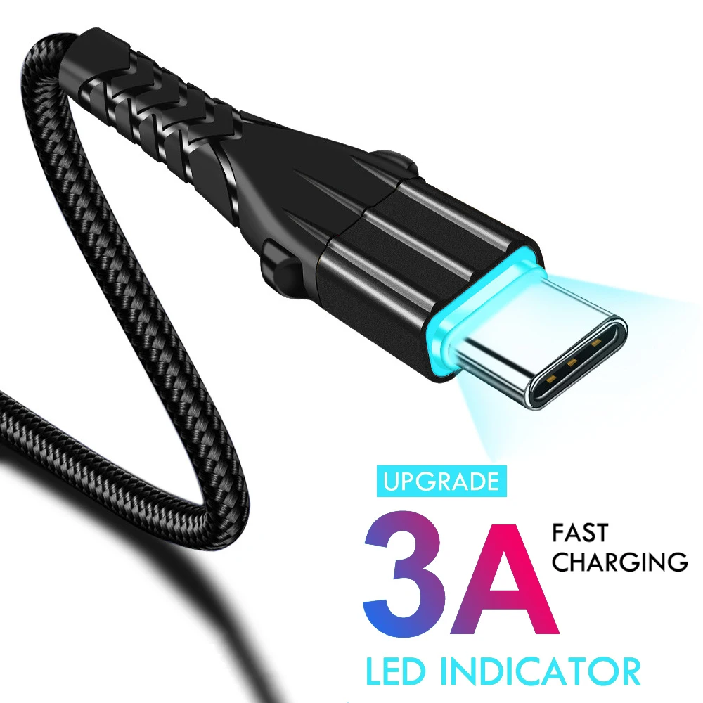 Micro USB Type C Cable for Samsung S9 S8 3A Lighting Fast Charge Type-C Mobile Phone Charging Wire USB C Cable for Xiaomi Mi9
Micro USB Type C Cable for Samsung S9 S8 3A Lighting Fast Charge Type-C Mobile Phone Charging Wire USB C Cable for Xiaomi Mi9