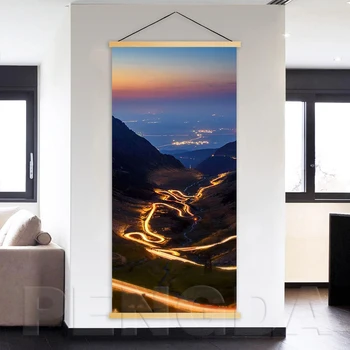 Print Wall Artwork Canvas Poster Pictures Suspension Bridge Road Night View Painting Solid Wood Hanging Scrolls Home Decoration
Print Wall Artwork Canvas Poster Pictures Suspension Bridge Road Night View Painting Solid Wood Hanging Scrolls Home Decoration