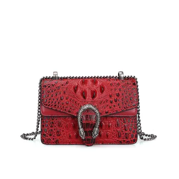 New retro crocodile pattern chain small square bag simple and fashionable shoulder messenger bag hand-grain bag handbags
New retro crocodile pattern chain small square bag simple and fashionable shoulder messenger bag hand-grain bag handbags