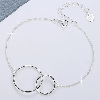 Genuine S925 sterling silver jewelry ladies Korean version of the simple round geometric thin chain circle silver bracelet
Genuine S925 sterling silver jewelry ladies Korean version of the simple round geometric thin chain circle silver bracelet