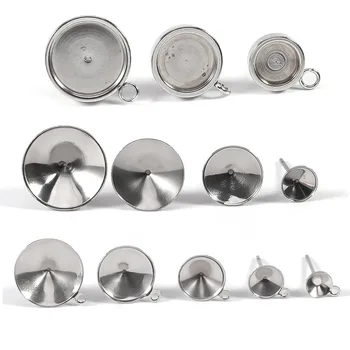 Fostfo 20pcs/lot stainless steel blank base ear stud earrings, suitable for convex placement surface, DIY jewelry connector
Fostfo 20pcs/lot stainless steel blank base ear stud earrings, suitable for convex placement surface, DIY jewelry connector