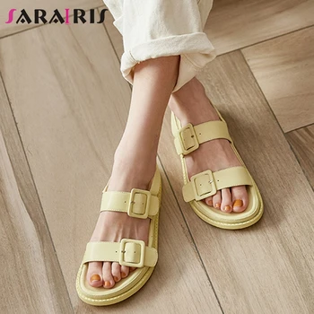SARAIRIS Leisure Female Designer Sandals Solid Open Toe Buckle Back Strap Sandals Women Solid Platform Sewing Shoes Woman
SARAIRIS Leisure Female Designer Sandals Solid Open Toe Buckle Back Strap Sandals Women Solid Platform Sewing Shoes Woman