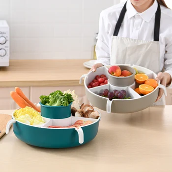 Multifunctional Rotating Drain Basket Multiple Compartment Detachable Multi-grid Fruit Vegetable Storage Drain Basket HY
Multifunctional Rotating Drain Basket Multiple Compartment Detachable Multi-grid Fruit Vegetable Storage Drain Basket HY