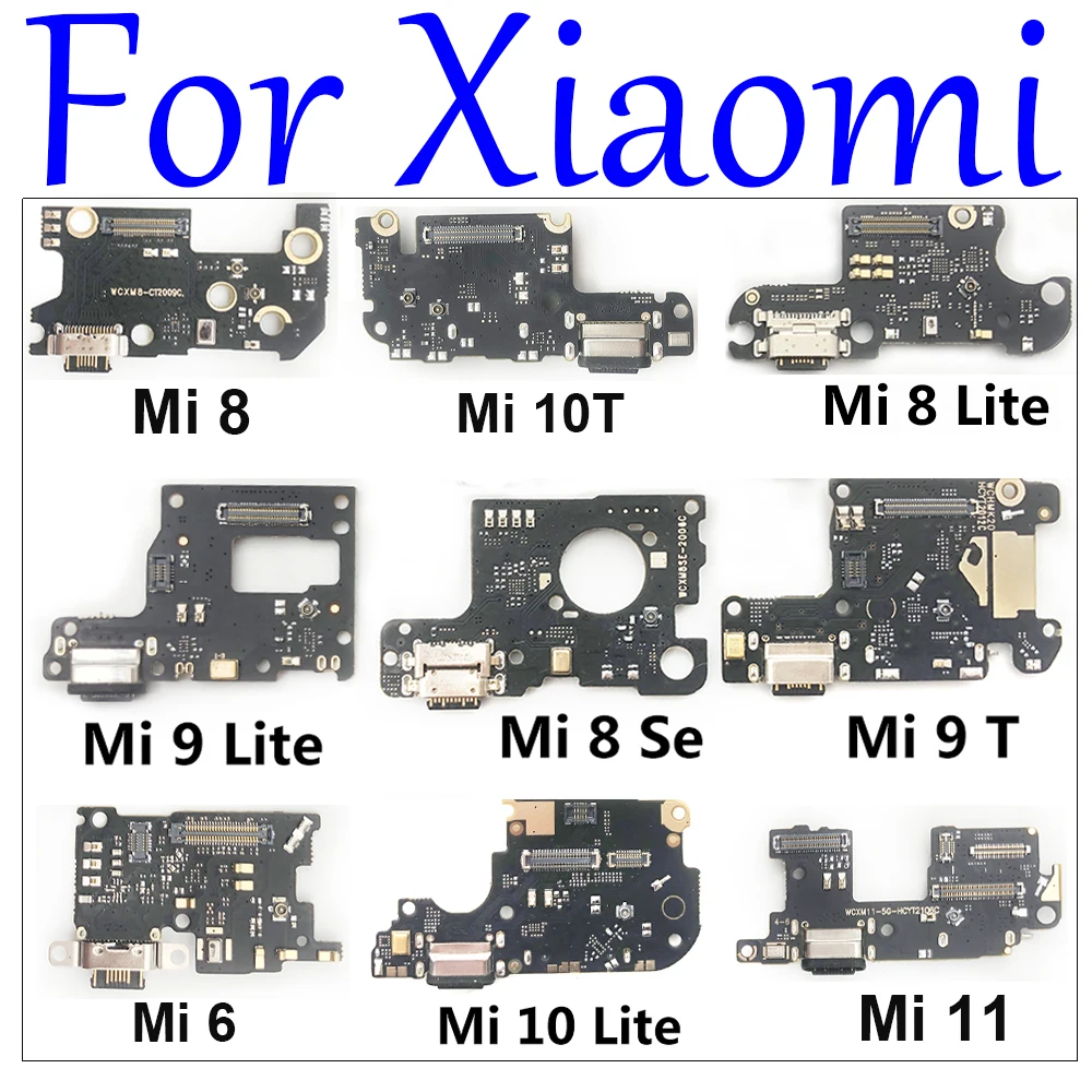 

For Xiaomi Mi 8 10T 9 Lite CC9 8Se 11 6 8 9T Pro 10T USB Charging Port Charger Dock Plug Connector Board Flex With Microphone