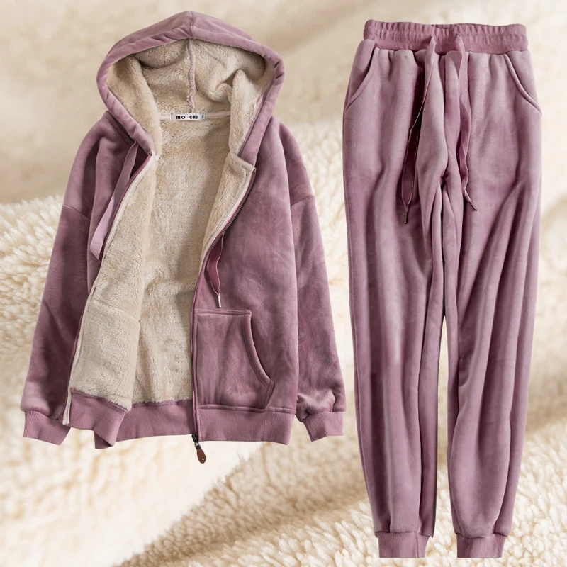 Winter Thick Fleece Women Tracksuit Sportswear Warm Loose Hoodie Jacket Coat+pant Jogger Outfit Running Casual Set Sport Suit
Winter Thick Fleece Women Tracksuit Sportswear Warm Loose Hoodie Jacket Coat+pant Jogger Outfit Running Casual Set Sport Suit