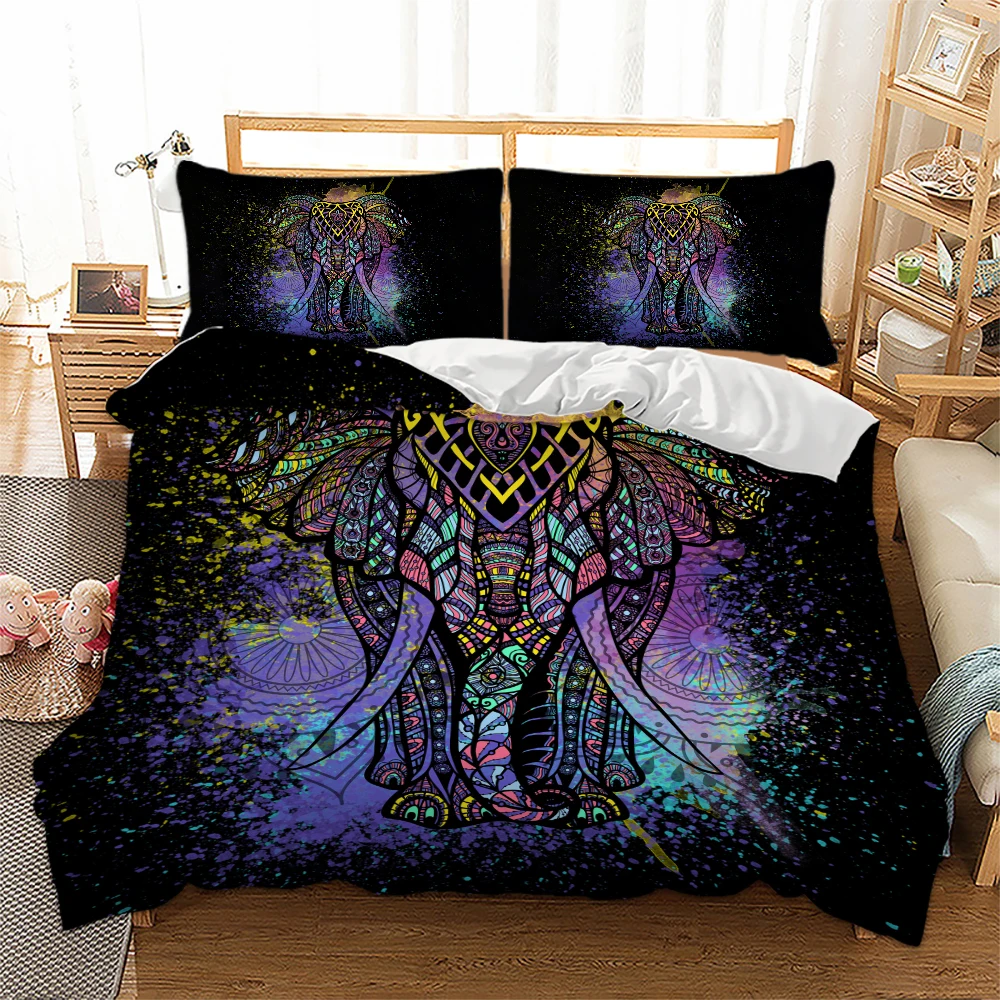 Bohemian Elephant Bedding Set Boho Style Duvet Cover pillowcase Purple Blue Bedclothes Home Textiles Drop Ship
Bohemian Elephant Bedding Set Boho Style Duvet Cover pillowcase Purple Blue Bedclothes Home Textiles Drop Ship