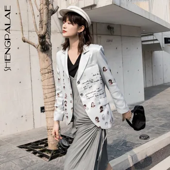 SHENGPALAE 2020 Fashion Autumn Blazers And Jackets Work Office Lady Suit Slim Business Fun Printed Single Breasted Coat ZA3239 
SHENGPALAE 2020 Fashion Autumn Blazers And Jackets Work Office Lady Suit Slim Business Fun Printed Single Breasted Coat ZA3239
