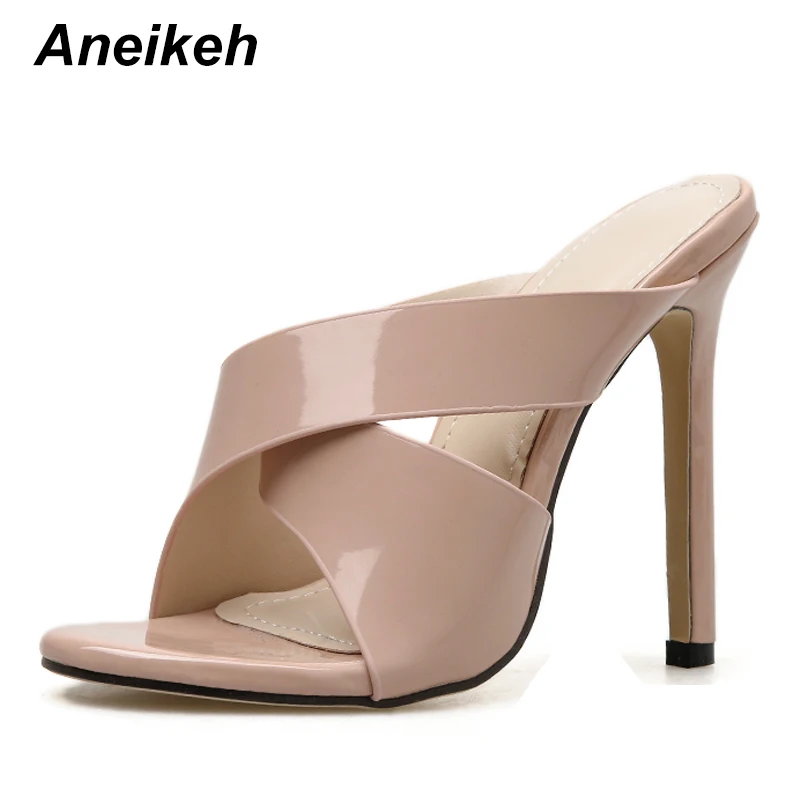 Aneikeh 2020 Fashion PU Slippers Summer Concise Peep Toed Thin High Heel Slip On Round Toe Slides Women Mules Apricot Size 35-40
Aneikeh 2020 Fashion PU Slippers Summer Concise Peep Toed Thin High Heel Slip On Round Toe Slides Women Mules Apricot Size 35-40