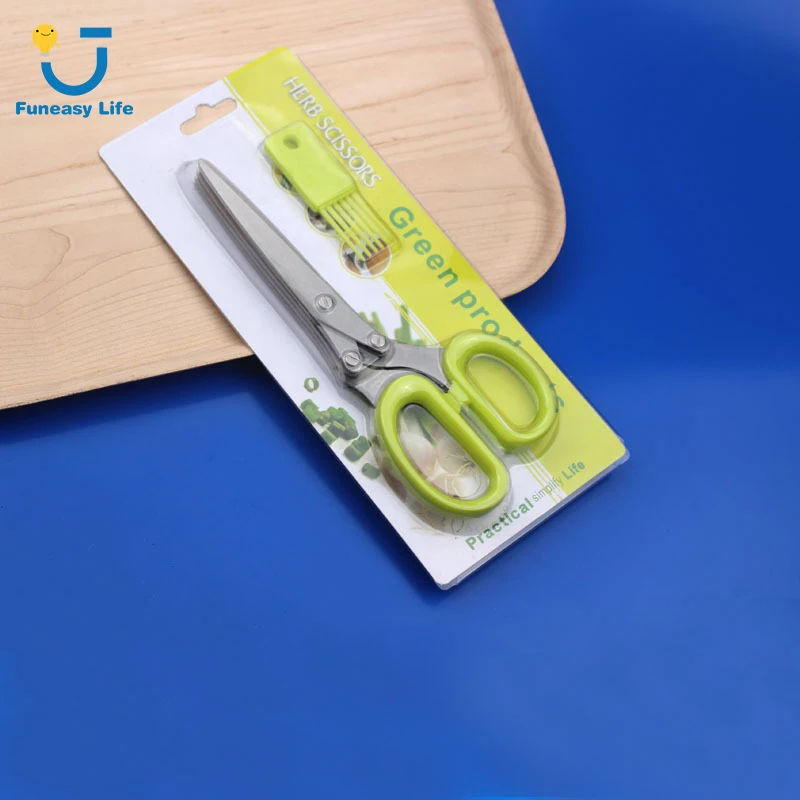 5 Layers Multi-functional Stainless Steel Multilayer Kitchen Scissors Chopped Green Onion Vegetable Cut Herb Spices Scissors
5 Layers Multi-functional Stainless Steel Multilayer Kitchen Scissors Chopped Green Onion Vegetable Cut Herb Spices Scissors