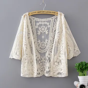 Women Summer Cardigan Sun Blouse Boho Long Sleeve Beach Lace Long Chiffon Cover Ups Sunscreen Sunproof ShirteE
Women Summer Cardigan Sun Blouse Boho Long Sleeve Beach Lace Long Chiffon Cover Ups Sunscreen Sunproof ShirteE