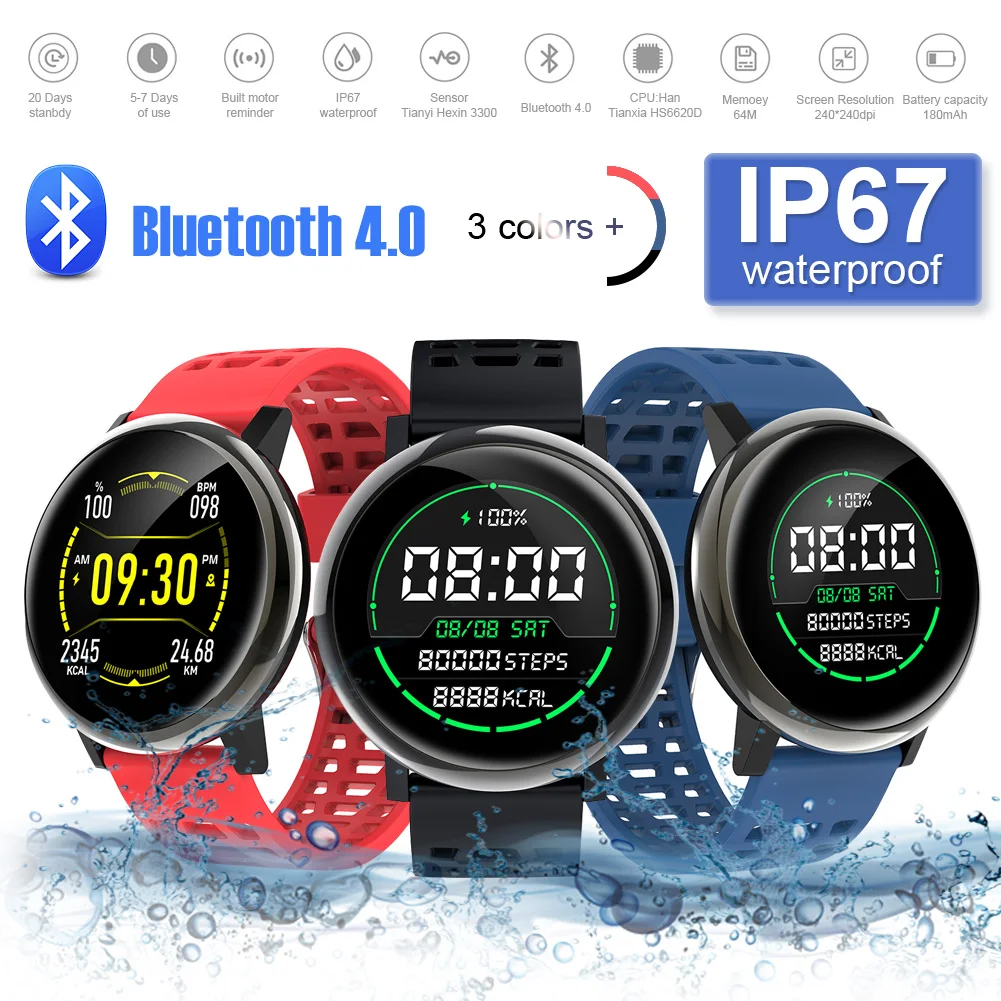 For G30 Bluetooth 4.0 Smart Bracelet 1.3Inch Sport Wristband Waterproof IP67 Heart Rate Sleep Remind Call Text Message Reminder
For G30 Bluetooth 4.0 Smart Bracelet 1.3Inch Sport Wristband Waterproof IP67 Heart Rate Sleep Remind Call Text Message Reminder