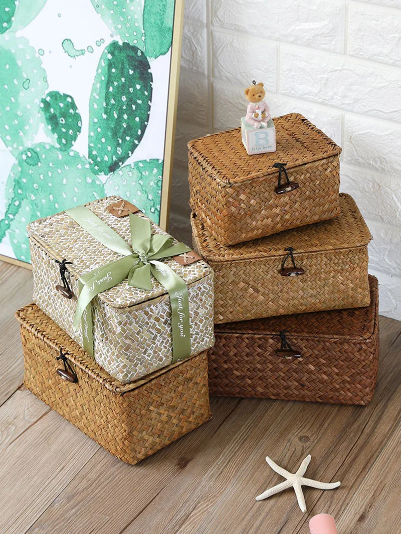 Seagrasses Manual Nature Woven Storage Basket Lid Debris Consolidation Storage Box Sorting Box Jewelry Box basket-organizer
Seagrasses Manual Nature Woven Storage Basket Lid Debris Consolidation Storage Box Sorting Box Jewelry Box basket-organizer