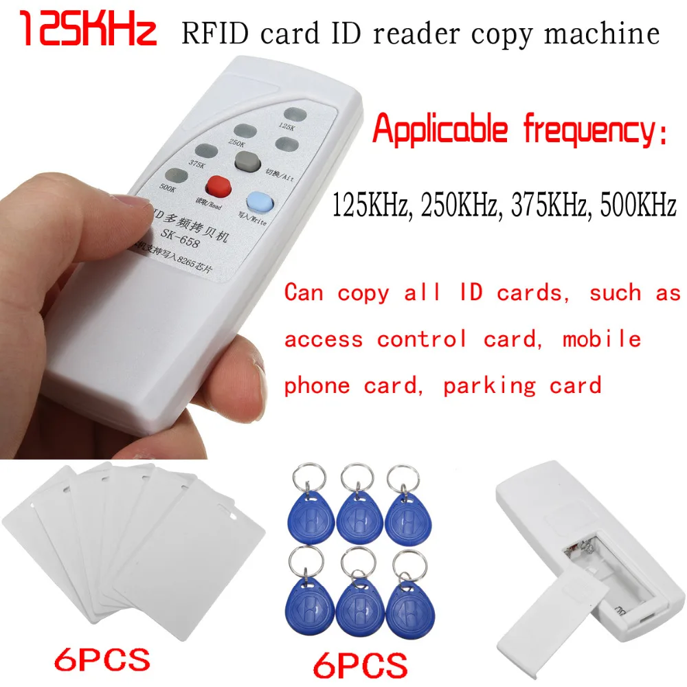 4 Kinds of RFID Frequency Copying Machine Clone ID Reader + 6 Rewritable Access Control Remote Control
4 Kinds of RFID Frequency Copying Machine Clone ID Reader + 6 Rewritable Access Control Remote Control