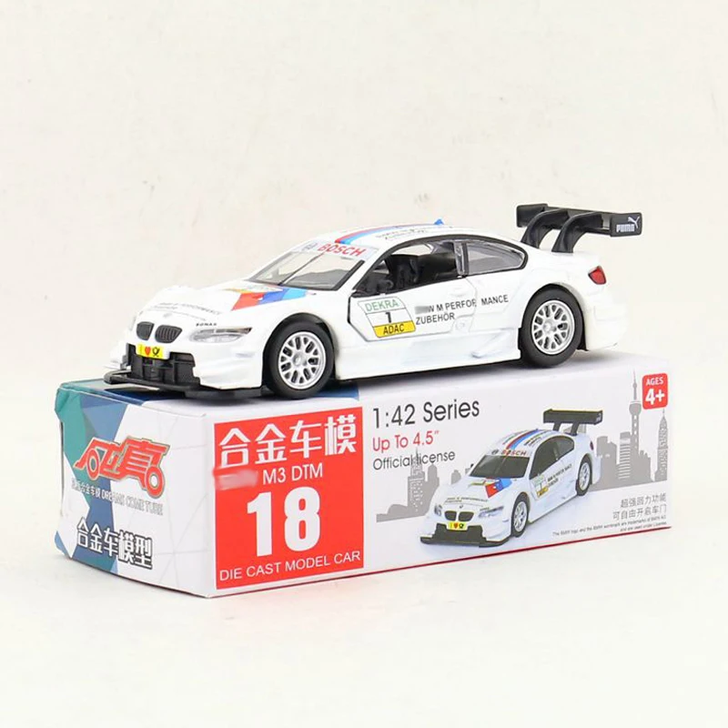 HOMMAT 1:42 Scale White M3 DTM (E92) Racing Model Car Alloy Metal Diecast Toy Vehicle Gift Toys For Children Kids Boys | Игрушки и хобби
