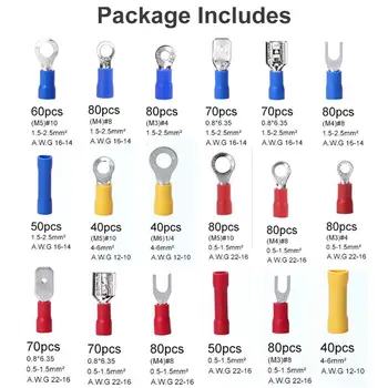 1200Pcs Car Assorted Insulated Spade Cable Connector Crimp Electrical Wire Terminal Set
1200Pcs Car Assorted Insulated Spade Cable Connector Crimp Electrical Wire Terminal Set