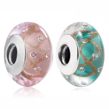 Original Mint Glitter & Pink With Gold Sparkle Murano Glass Beads Fit 925 Sterling Silver Charm Bracelet DIY Jewelry
Original Mint Glitter & Pink With Gold Sparkle Murano Glass Beads Fit 925 Sterling Silver Charm Bracelet DIY Jewelry