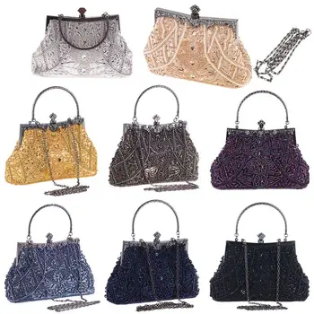 Women Luxurious Evening Handbag Retro Style Sequins Pearls Beads Shoulder Bag LX9F
Women Luxurious Evening Handbag Retro Style Sequins Pearls Beads Shoulder Bag LX9F