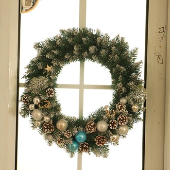 50cm Merry Christmas Flower Wreath Home Door Wall Hanging White Pine Cone Garland with 2M LED String Light Party Decoration 
50cm Merry Christmas Flower Wreath Home Door Wall Hanging White Pine Cone Garland with 2M LED String Light Party Decoration