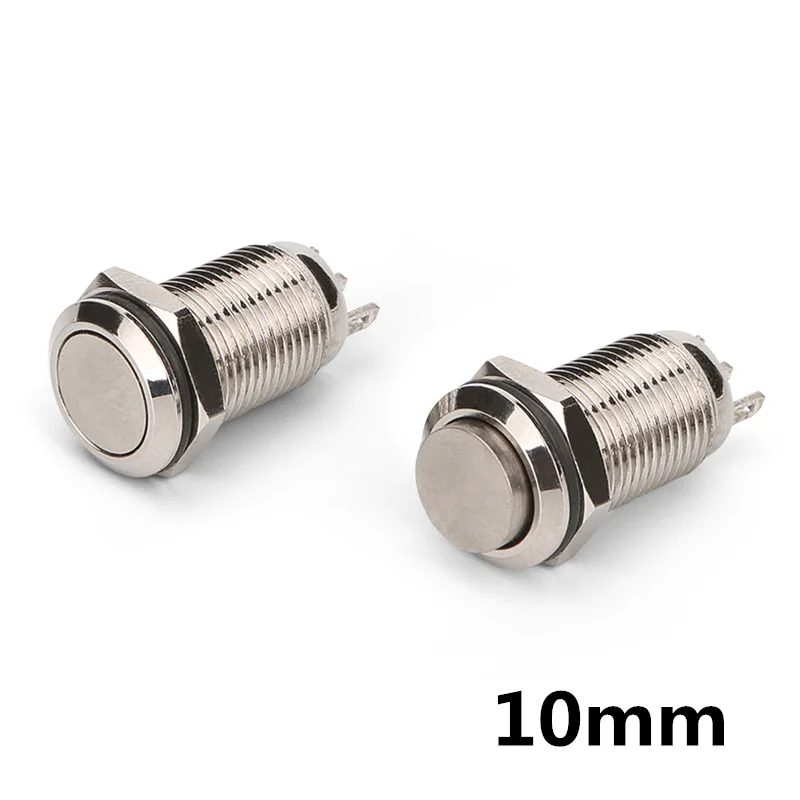1PC 10mm Metal Button Switch Power Push Button Flat/High Head Type 2A/36VDC Self-Locking/Reset 3pin soldering IP65
1PC 10mm Metal Button Switch Power Push Button Flat/High Head Type 2A/36VDC Self-Locking/Reset 3pin soldering IP65