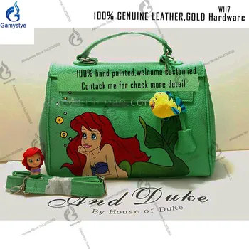 Green Bgs Hand Drawn Candy cartoon Mermaid flounder FISH Women Genuine Leather Handbags Shoulder Messenger Bag Cow Leather bags
Green Bgs Hand Drawn Candy cartoon Mermaid flounder FISH Women Genuine Leather Handbags Shoulder Messenger Bag Cow Leather bags