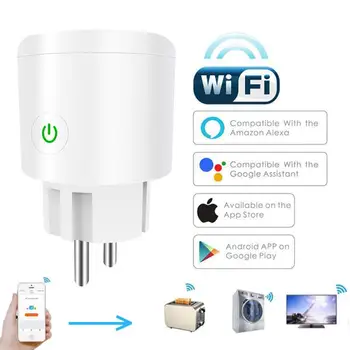 10/16A EU Smart Home Plug Wireless WIFI Remote Control Socket Voice Control Smart Power Socket Support Alexa Google Home
10/16A EU Smart Home Plug Wireless WIFI Remote Control Socket Voice Control Smart Power Socket Support Alexa Google Home