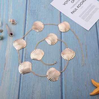 Boho Belt women waist Gold Chain Belts Silver Metal Summer body Jewelry Beach Accessories Shell shape Ladies Cinturon mujer
Boho Belt women waist Gold Chain Belts Silver Metal Summer body Jewelry Beach Accessories Shell shape Ladies Cinturon mujer