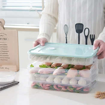 Refrigerator Storage Box Multi-layer Dumpling Box Household Plastic Transparent Large Food Preservative Box Dumpling Tray T
Refrigerator Storage Box Multi-layer Dumpling Box Household Plastic Transparent Large Food Preservative Box Dumpling Tray T