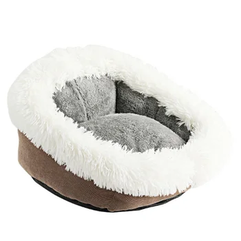 

Super Warm Cat Cave Bed Dog House Puppy Kennel Shelter for Kitty Rabbit and Nest for Kitten Small Animals Edge With Soft Hair