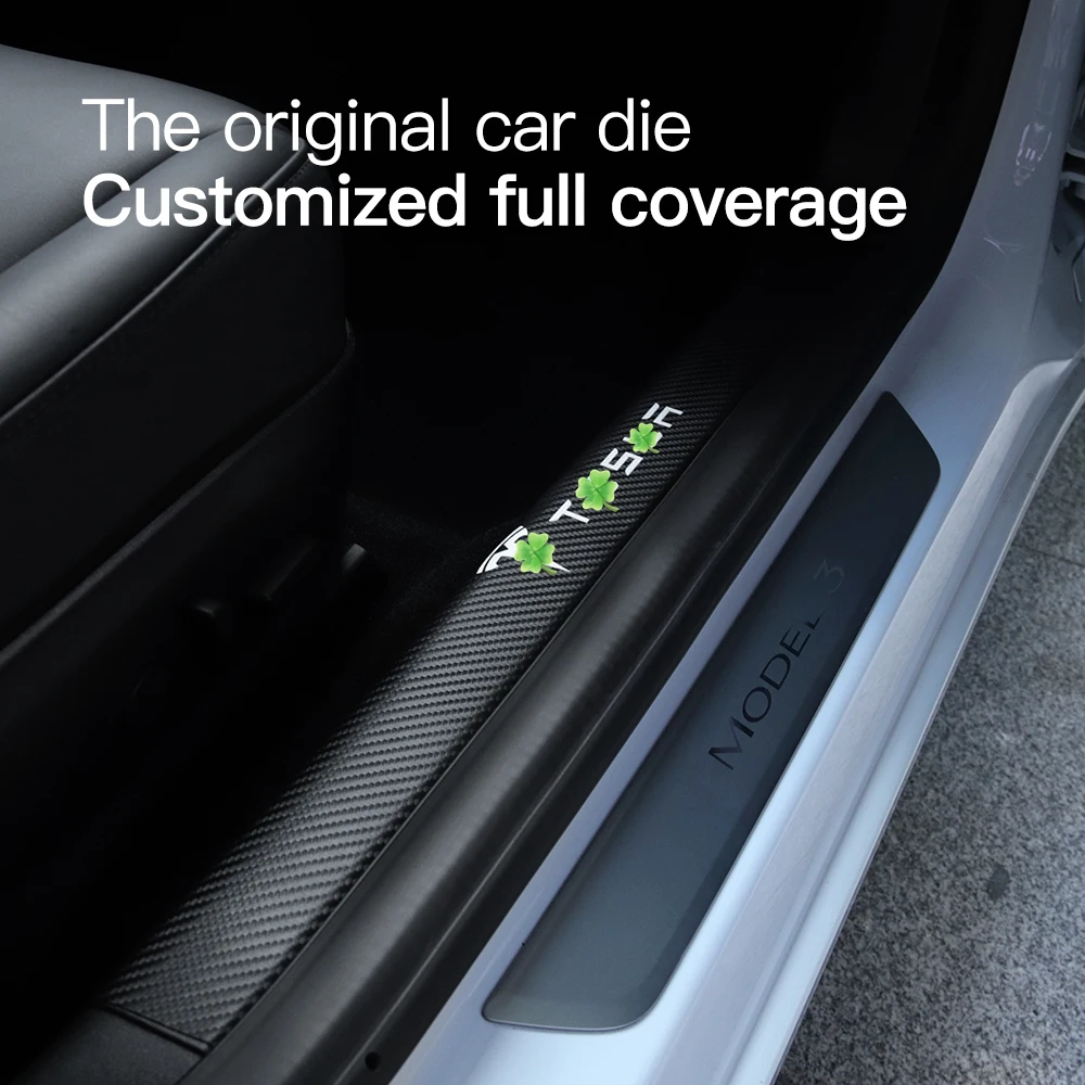 4Pcs Carbon Fiber for Tesla Model 3 Car Door Sill Scuff Guard for Tesla Model3 Model 3 Anti kick Rear Front Door Sill Sticker
4Pcs Carbon Fiber for Tesla Model 3 Car Door Sill Scuff Guard for Tesla Model3 Model 3 Anti kick Rear Front Door Sill Sticker