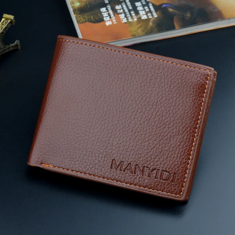 New wallet short men's driver's license thin wallet 3 fold horizontal business casual lychee pattern retro soft wallet
New wallet short men's driver's license thin wallet 3 fold horizontal business casual lychee pattern retro soft wallet