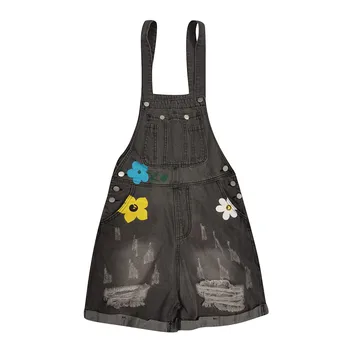 Short Jumpsuit Overalls Women Large Pocket Printed Denim Belt Trouser Rompers
Short Jumpsuit Overalls Women Large Pocket Printed Denim Belt Trouser Rompers