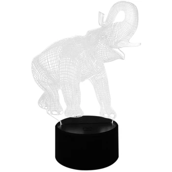 Elephant Press or Remote Night Lamp 3D Illusion LED Table Lamp Night Light with Animal 7 Color Change Effect
Elephant Press or Remote Night Lamp 3D Illusion LED Table Lamp Night Light with Animal 7 Color Change Effect