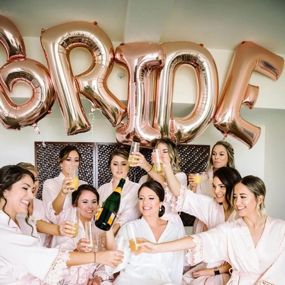 16inch Rose Gold Bride Ballons To Be Foil Letter Balloons Wedding Bachelorette Party Decorations Hen Party Accessories Supplies 16inch Rose Gold Bride Ballons To Be Foil Letter Balloons Wedding Bachelorette Party Decorations Hen Party Accessories Supplies