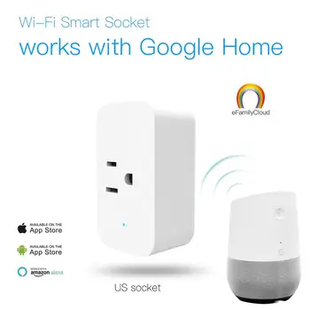 WIFI Intelligent Socket Intelligent Switch Socket Amazon Alexa Speech Control Smart Home Code
WIFI Intelligent Socket Intelligent Switch Socket Amazon Alexa Speech Control Smart Home Code