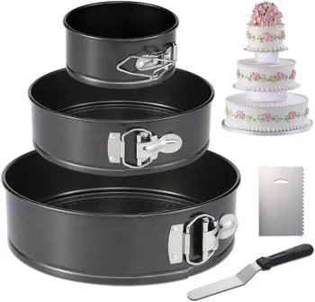 5pcs Cake Pastry Baking Tool Set 4" 7" 9" Round Cake Pan + Icing Spatula And Icing Smoother Non-stick Household DIY Cake Tool
5pcs Cake Pastry Baking Tool Set 4" 7" 9" Round Cake Pan + Icing Spatula And Icing Smoother Non-stick Household DIY Cake Tool