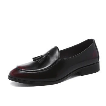 Men's Formal Dress Shoes Slip on Loafers with Tassels Fashion Pointed Toe High Glossy Leather Penny Loafer Size 6~13
Men's Formal Dress Shoes Slip on Loafers with Tassels Fashion Pointed Toe High Glossy Leather Penny Loafer Size 6~13