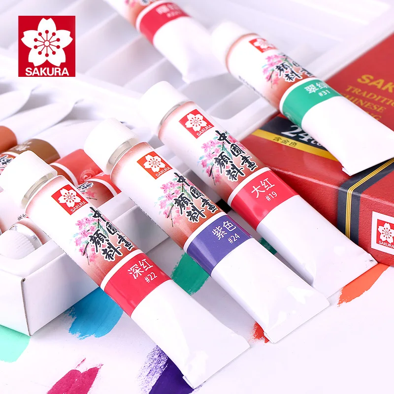 SAKURA XTCW Chinese Painting Pigment Watercolor Paint 12ML Hand Painted DIY For Artist Student Acuarelas Landscape Painting
SAKURA XTCW Chinese Painting Pigment Watercolor Paint 12ML Hand Painted DIY For Artist Student Acuarelas Landscape Painting