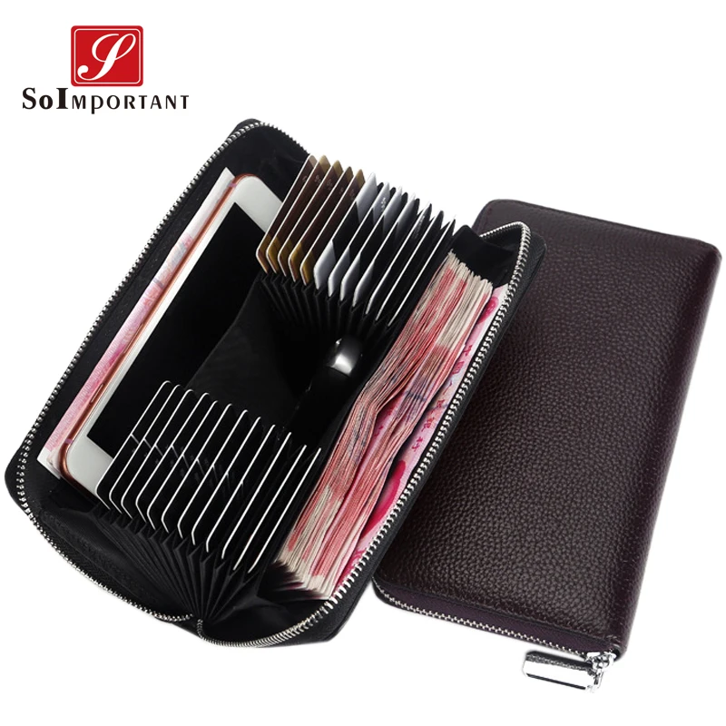 Genuine Leather Men Wallets Male Long Clutch 24 Cards Holder Women Walet Portomonee Business Money Bag Magic Zipper Female Purse
Genuine Leather Men Wallets Male Long Clutch 24 Cards Holder Women Walet Portomonee Business Money Bag Magic Zipper Female Purse