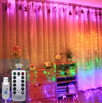 3M LED USB Power Remote Control Curtain Fairy Lights Christmas Garland Lights LED String Lights Party Garden Home Wedding Decor
3M LED USB Power Remote Control Curtain Fairy Lights Christmas Garland Lights LED String Lights Party Garden Home Wedding Decor
