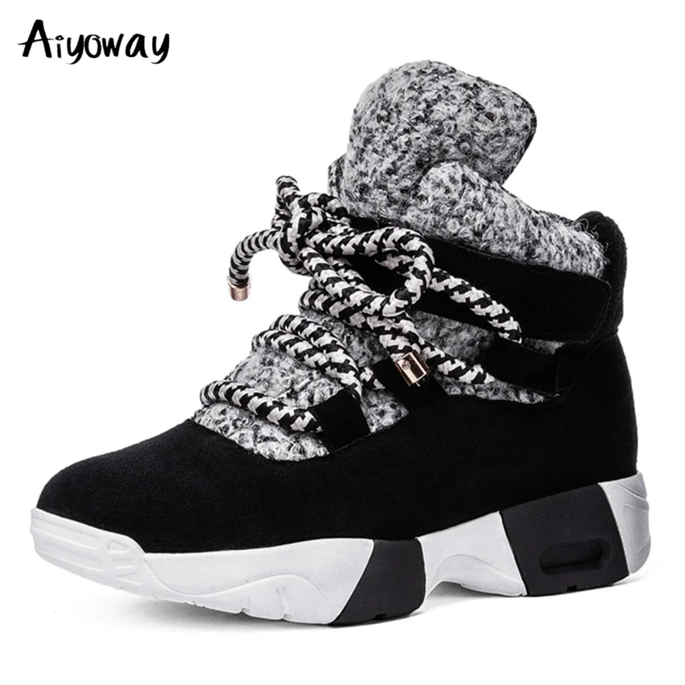 Newest Cow Suede Leather Ankle Boots Lace Up Keep Warm Autumn Winter Boots Women Fashion Round Toe Sneakers Fat Shoes Aiyoway
Newest Cow Suede Leather Ankle Boots Lace Up Keep Warm Autumn Winter Boots Women Fashion Round Toe Sneakers Fat Shoes Aiyoway