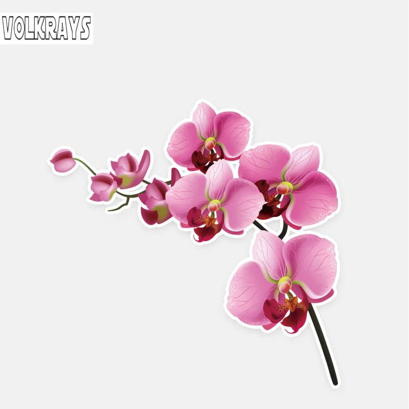 Volkrays Interesting Car Sticker Orchid Decor Accessories High Quality PVC Decal for Seat Leon Opel Astra H Land Rover 11cm*11cm |