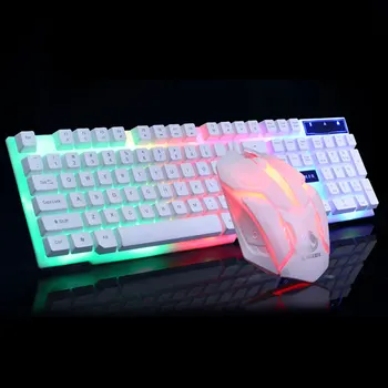 Illuminated Backlight Accessories Gaming Keyboard Desktop Professional Ergonomic Colorful 104 Keys USB Wired Keyboard With Mouse
Illuminated Backlight Accessories Gaming Keyboard Desktop Professional Ergonomic Colorful 104 Keys USB Wired Keyboard With Mouse