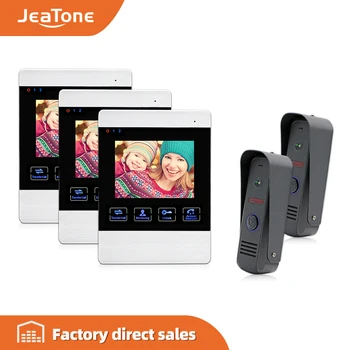 JeaTone 4" Wired Color LCD Video Door Phone Intercom Security Camera Hands Free Visual Intercom Record IR Night Vision Touch Key
JeaTone 4" Wired Color LCD Video Door Phone Intercom Security Camera Hands Free Visual Intercom Record IR Night Vision Touch Key