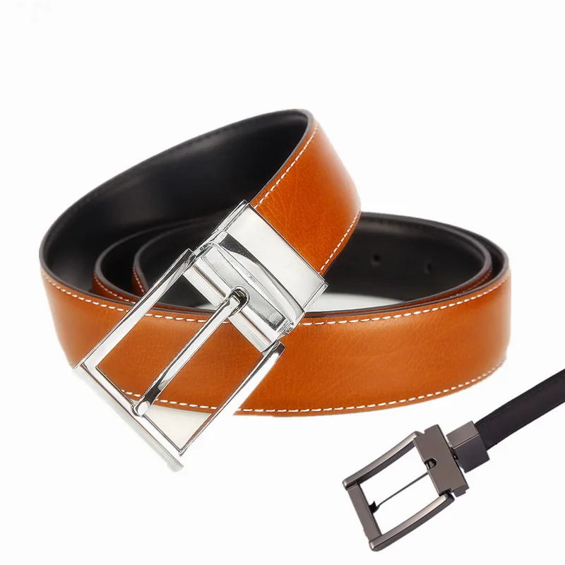 Brand Male Double-sided Genuine Leather Belts For Men Designer Luxury Rotatable Pin Buckle Reversible Belt Brown Jeans Strap
Brand Male Double-sided Genuine Leather Belts For Men Designer Luxury Rotatable Pin Buckle Reversible Belt Brown Jeans Strap