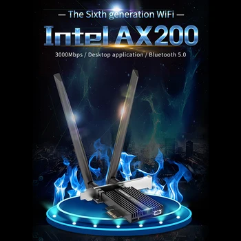 COMFAST AX200 PRO PCIe WiFi Card 2.4G/5G Dual Band Bluetooth 5.0 PCI Express Wireless Network Card Adapter for Win 10 Desktop PC
COMFAST AX200 PRO PCIe WiFi Card 2.4G/5G Dual Band Bluetooth 5.0 PCI Express Wireless Network Card Adapter for Win 10 Desktop PC