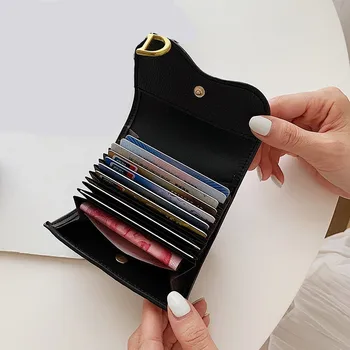 New Fashion Leather Business Card Holder Organizer Hasp Men Women Bank Credit Card Holder Bag ID Card Wallet 
New Fashion Leather Business Card Holder Organizer Hasp Men Women Bank Credit Card Holder Bag ID Card Wallet