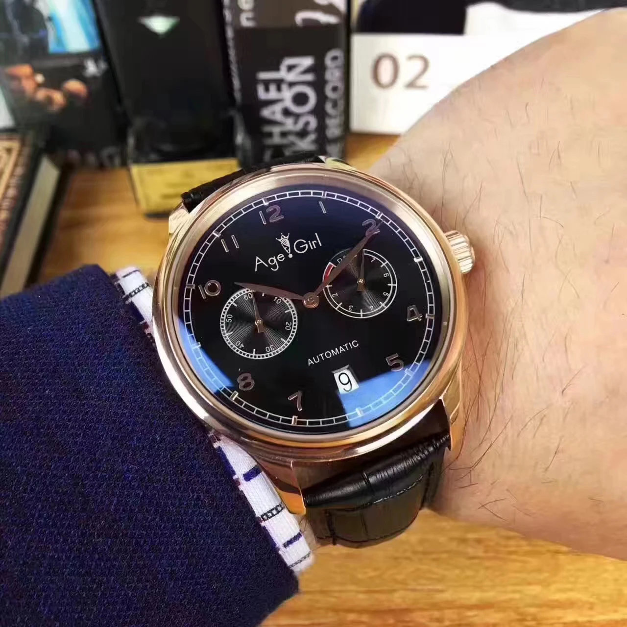 Luxury Brand New Men Automatic Mechanical Pilot Le Petit Prince 7 Day Power Reserve Rose Gold Black Leather Watch Calendar
Luxury Brand New Men Automatic Mechanical Pilot Le Petit Prince 7 Day Power Reserve Rose Gold Black Leather Watch Calendar